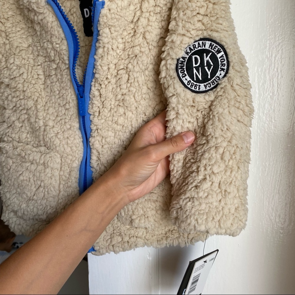 DKNY Baby Boy Shearling Sherpa Jacket 18M - Picture 3 of 9